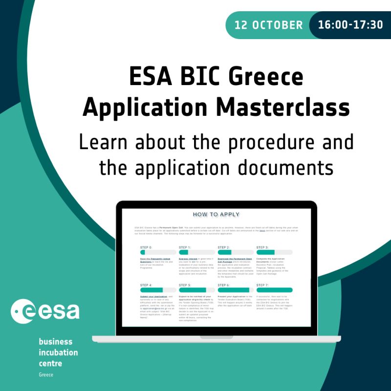 ESA BIC Greece Application Masterclass